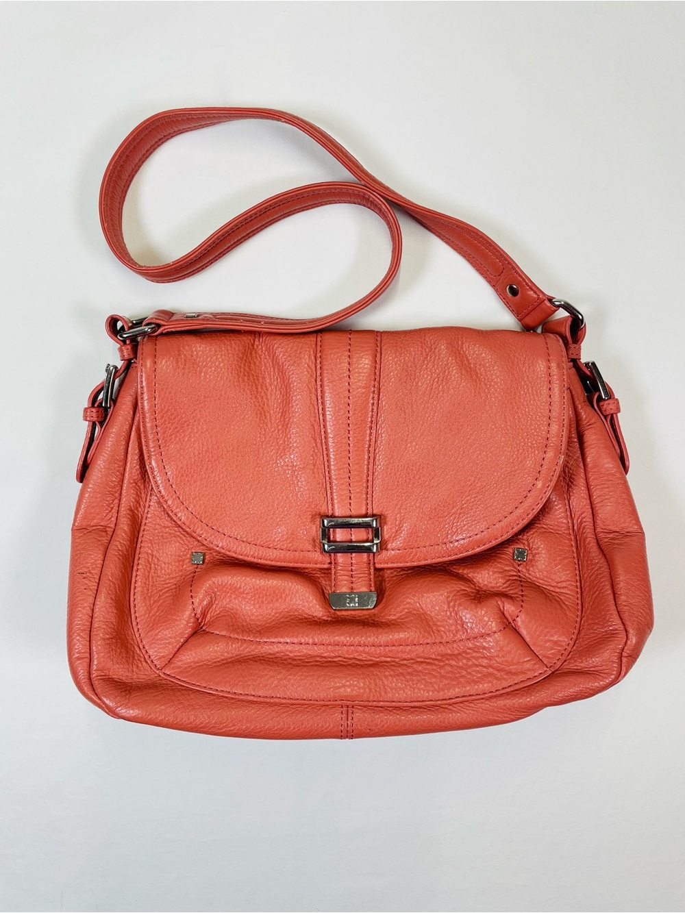 Liz Claiborne Coral Leather Shoulder Bag, Leather Purse